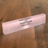 Porte-nom Pour Bureau Logo de l'entreprise Nom de l'employé Aspect métal (Taille)