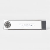 Porte-nom Pour Bureau Logo de société moderne professionnel (Devant)