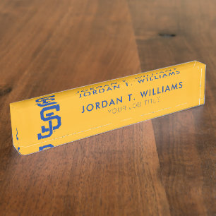 Porte-nom Pour Bureau Logo de Spartans de SJ