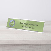 Porte-nom Pour Bureau Logo d'entreprise écologique modifiable (Devant)