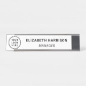 Porte-nom Pour Bureau Logo d'entreprise moderne (Devant)