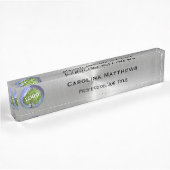 Porte-nom Pour Bureau Logo d'entreprise Silver