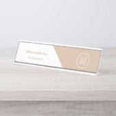 Porte-nom Pour Bureau Logo élégant Bureau d'entreprise (Devant)