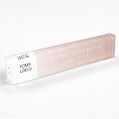 Porte-nom Pour Bureau Logo Executive Rose Gold Professional