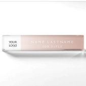 Porte-nom Pour Bureau Logo Executive Rose Gold Professional (Devant)