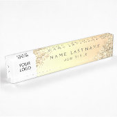 Porte-nom Pour Bureau Logo Gold Custom Executive Professional