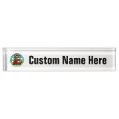 Porte-nom Pour Bureau Logo imprimé personnalisé ou promotionnel (Devant)