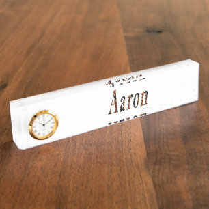 Porte-nom Pour Bureau Logo nommé de garçons d'Aaron,