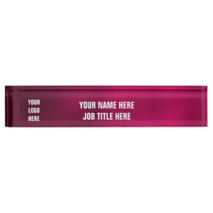 Porte-nom Pour Bureau Logo Personnalisé Élégant Plaque signalétique du b