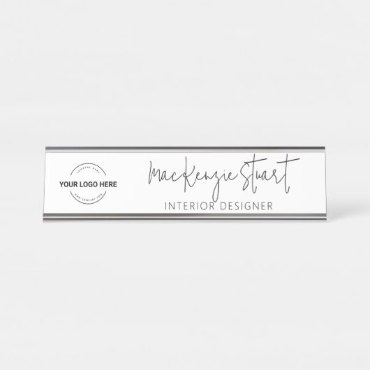 Porte-nom Pour Bureau Logo Personnalisé Professionnel Professionnel Mini (Devant)