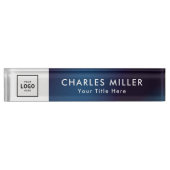 Porte-nom Pour Bureau Logo professionnel moderne Bureau (Devant)