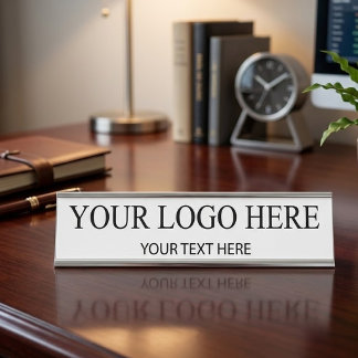 Porte-nom Pour Bureau Logo promotionnel personnalisé – Aucune commande m