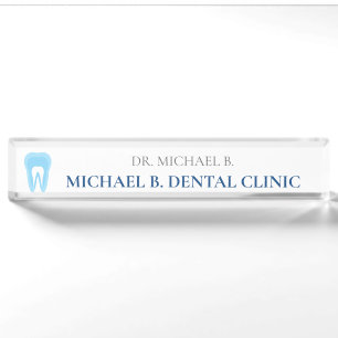 Porte-nom Pour Bureau Logo simple de dentiste dentaire
