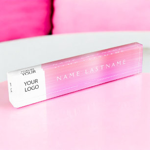 Porte-nom Pour Bureau Logo sur mesure Executive Pastel Professional