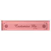 Porte-nom Pour Bureau Lotus Blossom (Devant)