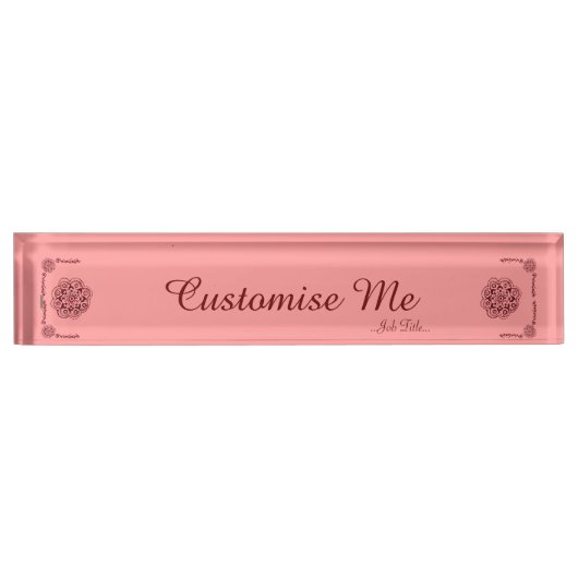 Porte-nom Pour Bureau Lotus Blossom (Devant)