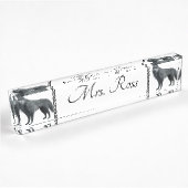 Porte-nom Pour Bureau Loup