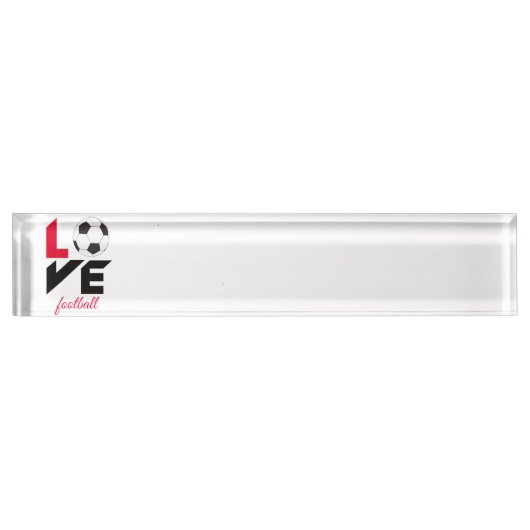 Porte-nom Pour Bureau Love football (Devant)