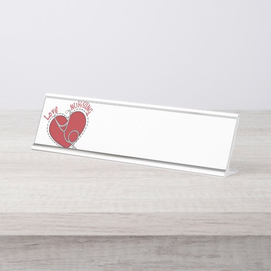 Porte-nom Pour Bureau Love Nursing (Devant)
