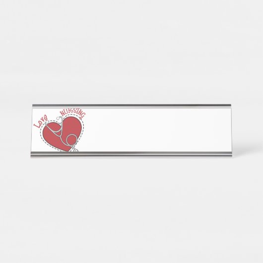 Porte-nom Pour Bureau Love Nursing (Devant)