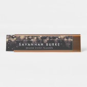 Porte-nom Pour Bureau Lumières dorées (Devant)