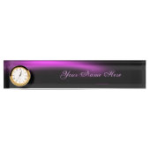 Porte-nom Pour Bureau Lumières Twirl Purple Sunburst (Devant)