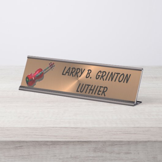 PORTE-NOM POUR BUREAU LUTHIER (Devant)