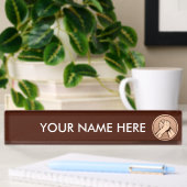 Porte-nom Pour Bureau Lutte de bras Bronze