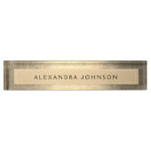 Porte-nom Pour Bureau Luxe Gold Professional Foil Moderne (Devant)