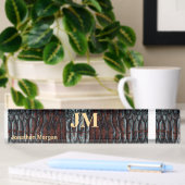 Porte-nom Pour Bureau Luxury Executive Monogram Premium Leather 