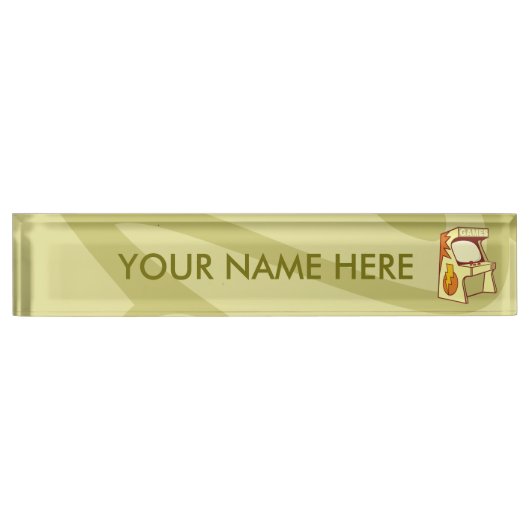 Porte-nom Pour Bureau Machine d'arcade (Devant)