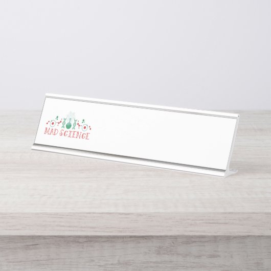 Porte-nom Pour Bureau Mad Science (Devant)