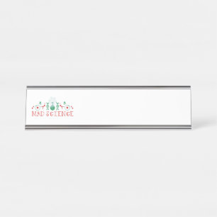 Porte-nom Pour Bureau Mad Science