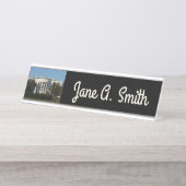 Porte-nom Pour Bureau Maison Blanche (Devant)