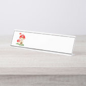 Porte-nom Pour Bureau Maison des champignons (Devant)