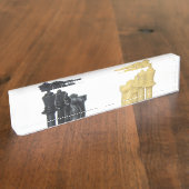 Porte-nom Pour Bureau Maître d'échecs (Taille)