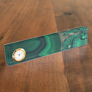 Porte-nom Pour Bureau Malachite Cu6CO3(OH)2