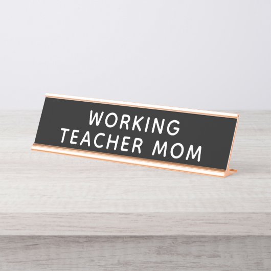 Porte-nom Pour Bureau Maman enseignante (Devant)