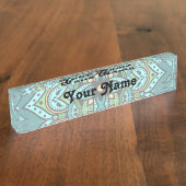 Porte-nom Pour Bureau Mandala (Taille)