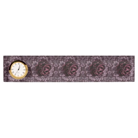 Porte-nom Pour Bureau Mandala de rose  (Devant)