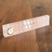 Porte-nom Pour Bureau Mandala tribal géométrique (Taille)