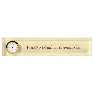 Porte-nom Pour Bureau Manuscrit de Bach Partita