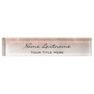 Porte-nom Pour Bureau Maquillage Rose Esthétique Beauté Cheveux Blush