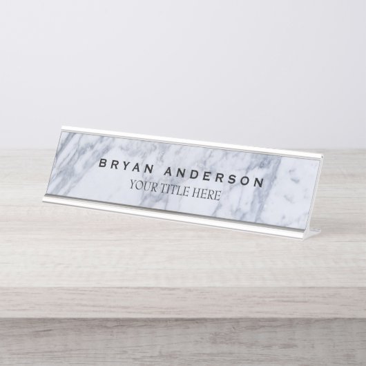 Porte-nom Pour Bureau Marbre (Devant)