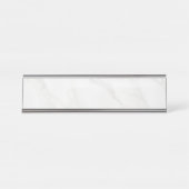 Porte-nom Pour Bureau Marbre Blanc (Devant)