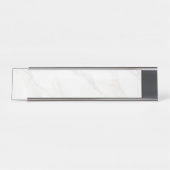 Porte-nom Pour Bureau Marbre Blanc (Devant)