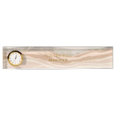 Porte-nom Pour Bureau Marbre Brown personnalisé (Devant)