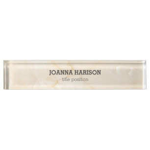 Porte-nom Pour Bureau Marbre crème beige