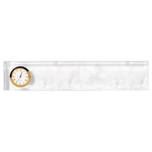 Porte-nom Pour Bureau Marbre de Faux (Devant)