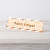 Porte-nom Pour Bureau Marbre des Faux Orange (Devant)